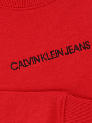 Embroidered Logo Sweatshirt Fierce Red / 10