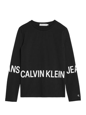 Stretch Logo Ls T-Shirt Ck Black / 10