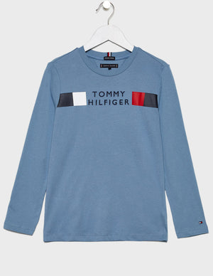 Msw Global Stripe Tee L/S Vintage Denim / 10