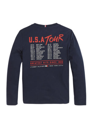 Tommy On Tour Tee L/S Twilight Navy / 10
