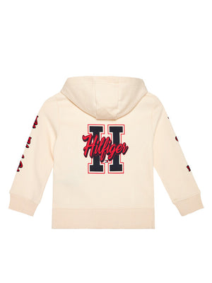 Varsity Graphic Hoodie Ivory Petal / 10