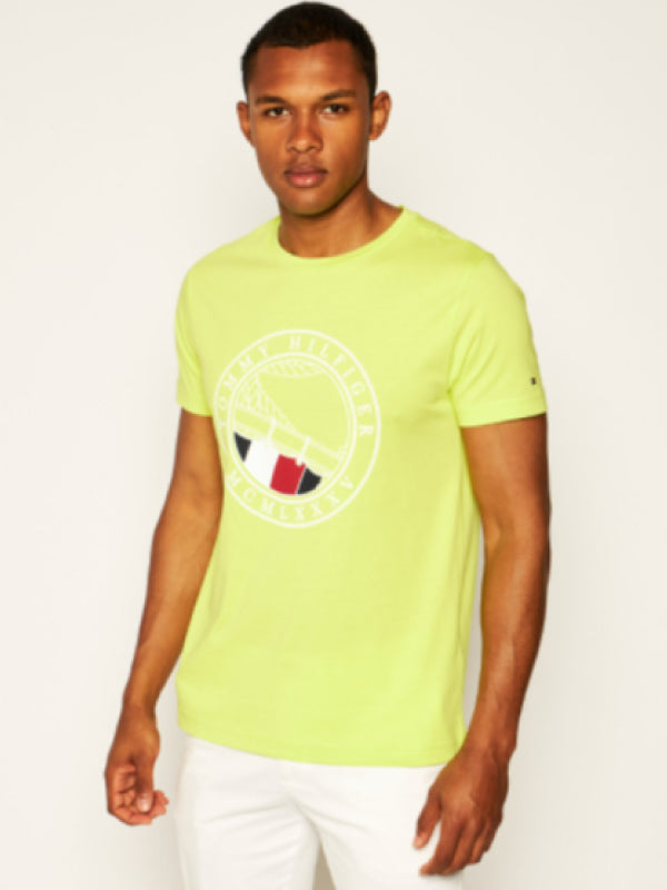 Round Naval Tee LEMON LIME / L