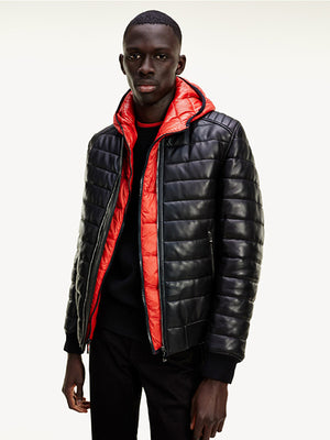 2 Mb Quilted Leather Jacket Black / L