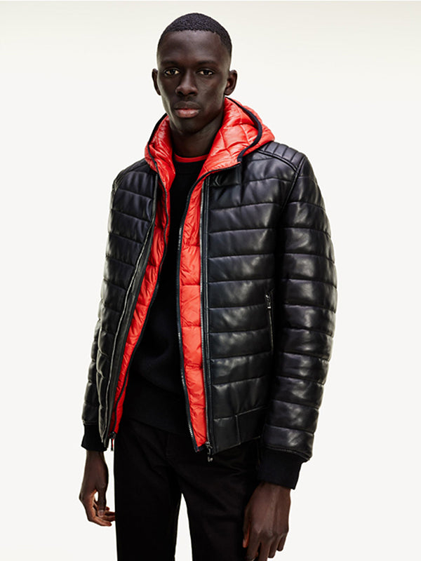 2 Mb Quilted Leather Jacket Black / L