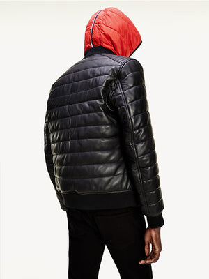 2 Mb Quilted Leather Jacket Black / L
