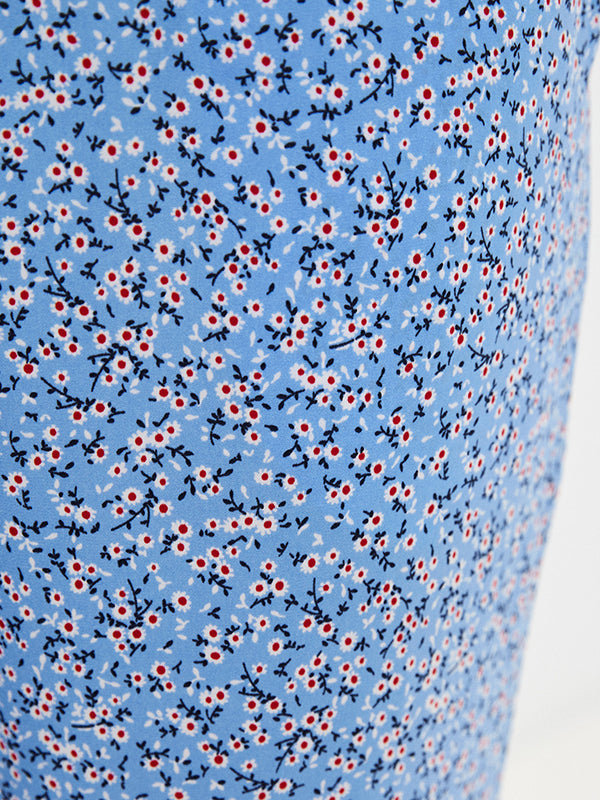 Cuffed Pant Print Light Iris Blue / LG