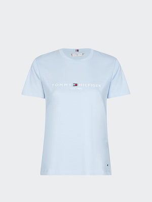 New Th Ess Hilfiger C-Nk Tee Ss BREEZY BLUE / L