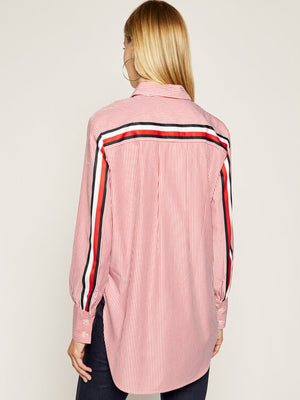 Lara Shirt Ls W4 YD WE STP / PRIMARY RED / 42