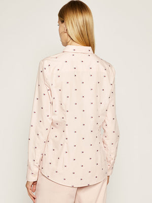 Felicia Shirt Ls W2 MINI FLAG ALL OVER EMBR / PALE PINK / 42