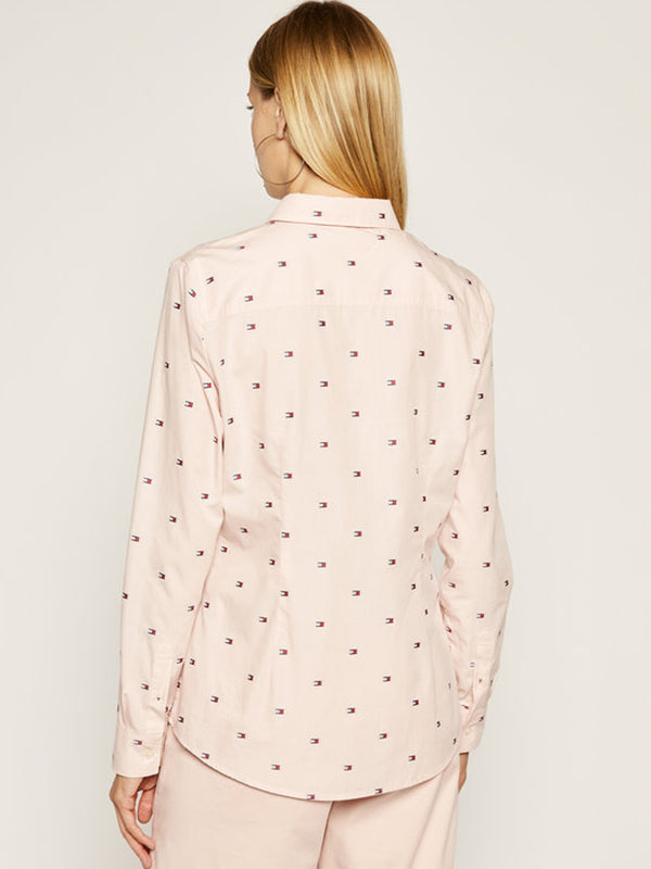 Felicia Shirt Ls W2 MINI FLAG ALL OVER EMBR / PALE PINK / 42