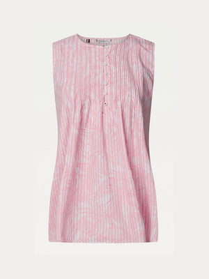 Reisa Top Ns PALM FLORAL PRT - PINK STP Y/D / 36
