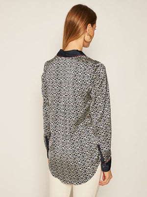 Icon Tilda Blouse Ls ICON MONOGRAM DESERT SKY / 42