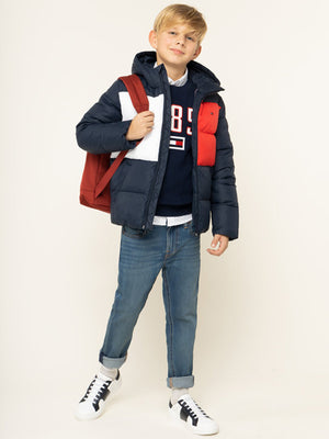 Padded Flag Jacket Black Iris / 10