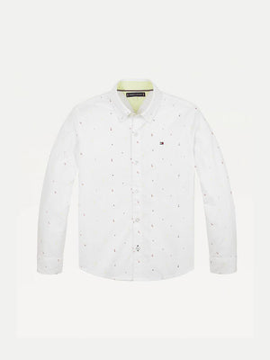 Mini Aop Shirt L/S White Allover / 10