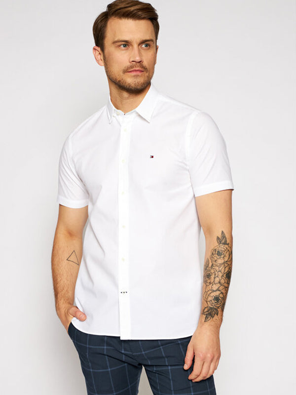 Grid Dobby Shirt S/S Optic White / L