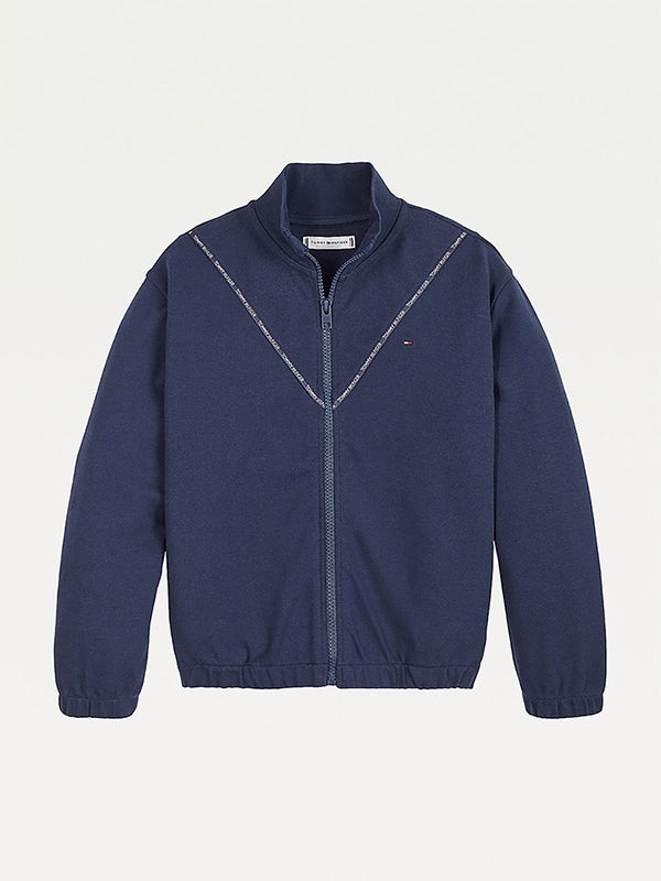 Mock Neck Piping Zip Twilight Navy / 10
