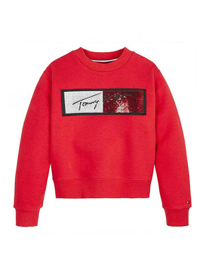 Sequins Flag Sweatsh Deep Crimson / 10
