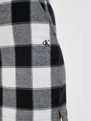Checked Skirt Ck Black/Bright White / L