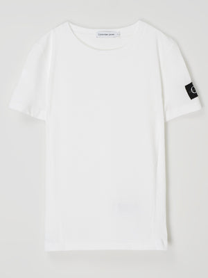 Badge Rib Fitted Top Bright White / 10