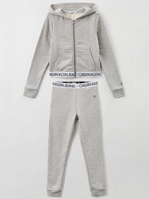 Logo Tape Zip Throug Light Grey Heather / 14