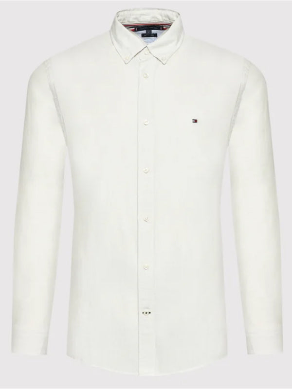 Cotton Linen Dobby R White / L