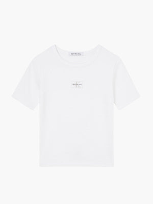 Badge Waffle Tee Bright White / XXXL