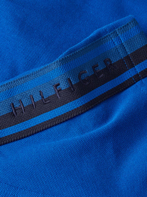 FLAG OUTLINE TAPE SLIM POLO Greek Isle Blue / L