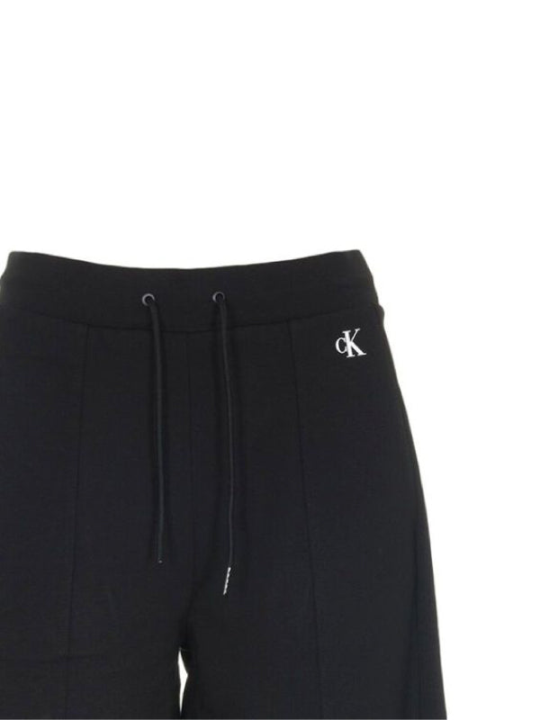 Side Rib Straight Milano Pants Ck Black / L