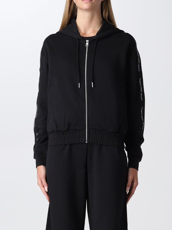 Logo Tape Zip-Through Ck Black / L