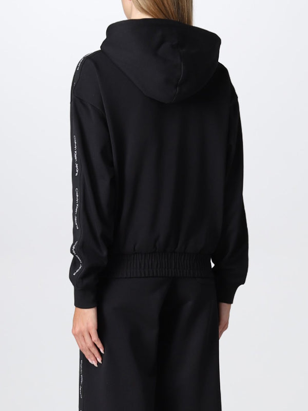 Logo Tape Zip-Through Ck Black / L