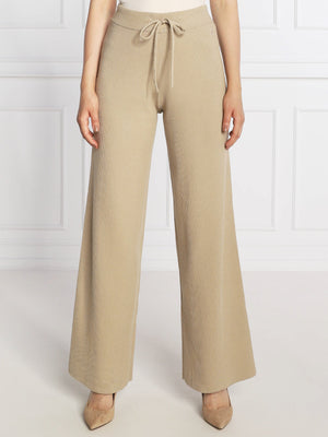 Soft Rib Wide Leg Pant Beige / RL