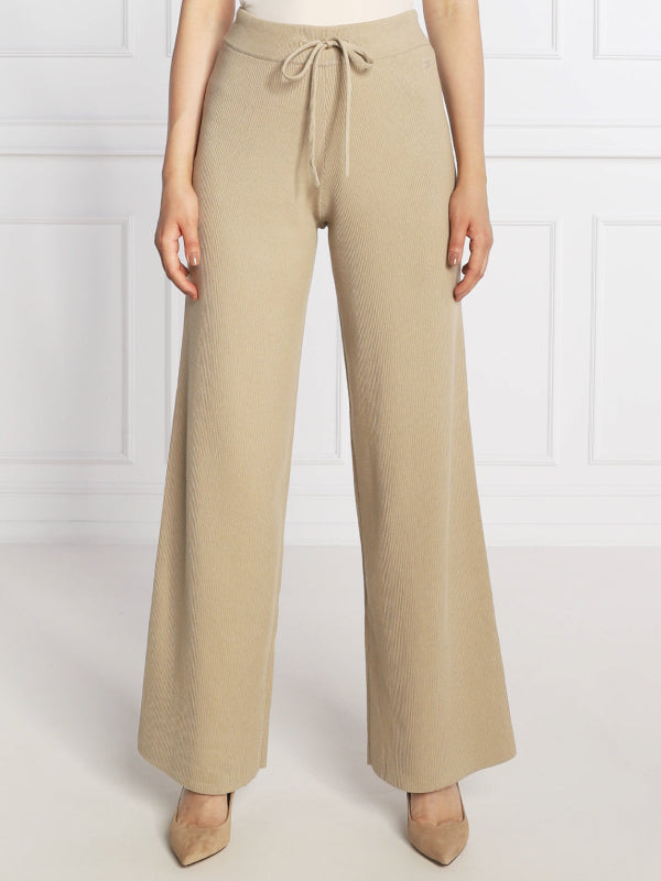 Soft Rib Wide Leg Pant Beige / RL