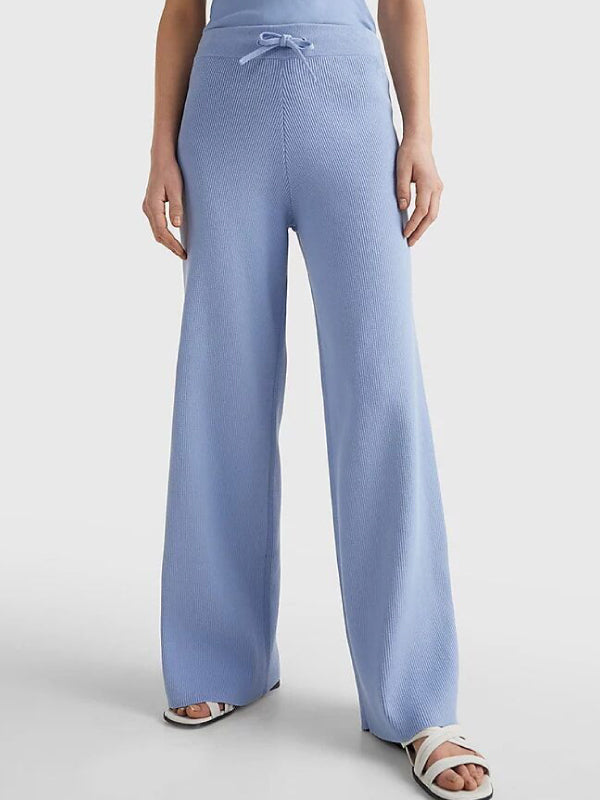 Soft Rib Wide Leg Pant Moon Blue / RL
