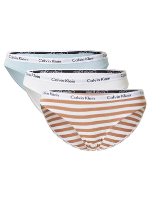 Bikini 3Pk BLUE/WHITE/RAINER STRIPE_SANDALWOOD / L