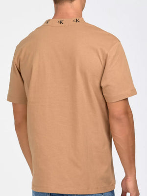 Logo Jacquard Tee Timeless Camel / L