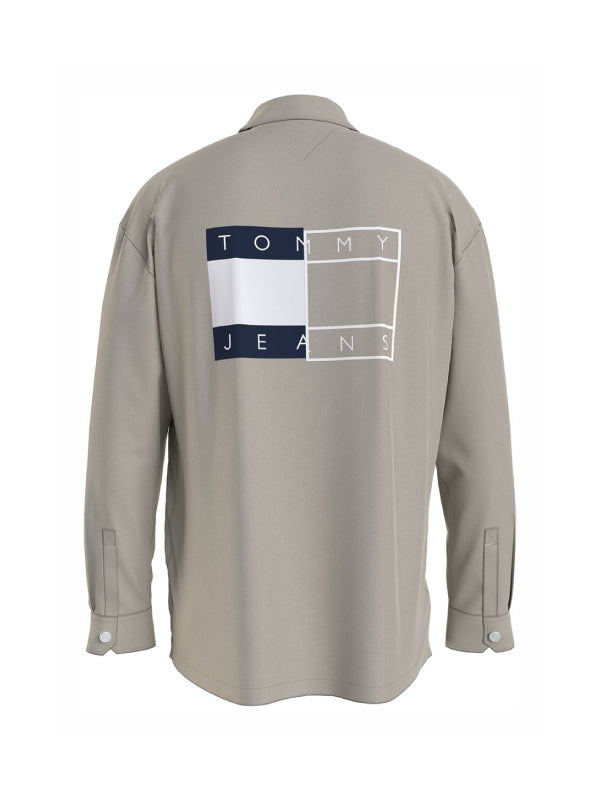 Tjm Twisted Flag Overshirt Stony Beige / L