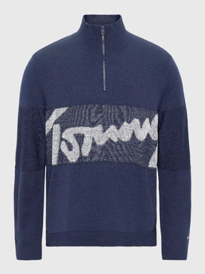 Tjm Rlxd Signature Half Zip Twilight Navy / L