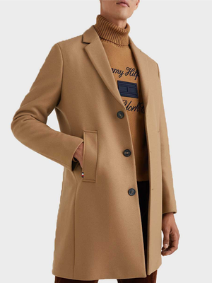 Dressed Casual Wool Mix Coat Countryside Khaki / L